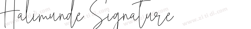 Halimunde Signature字体转换